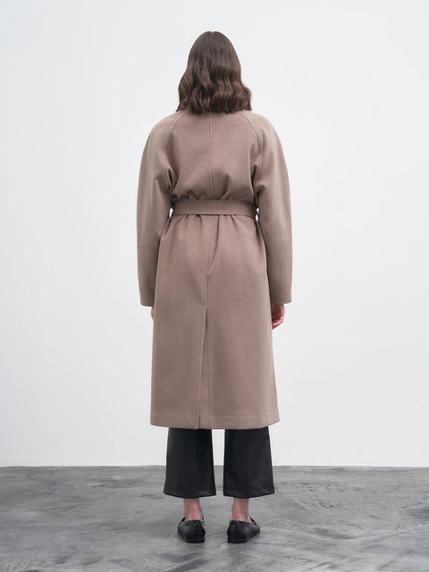 Relaxed Fit Belted Coat Mink