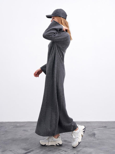 Knit Dress in Smoky Gray