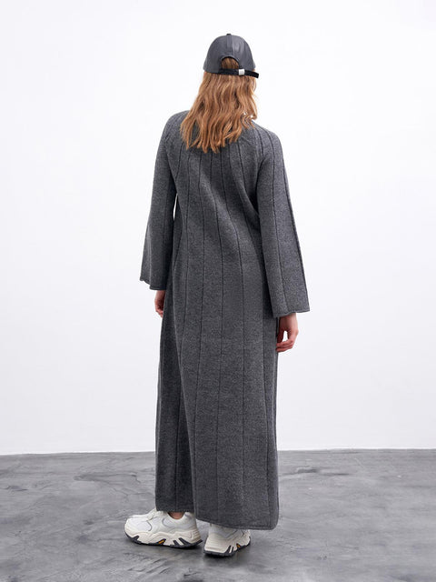 Vesna Knit Dress in Smoky Gray